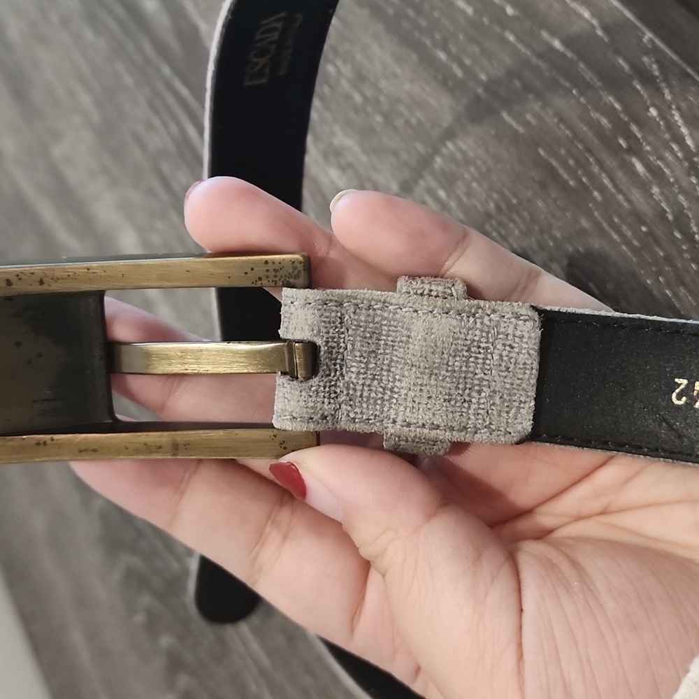 Vintage Escada Velvet Leather Belt - Picture 7 of 7